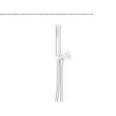 Brass wall-mounted shower head with hose Beznea