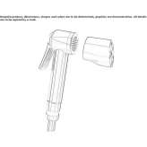 ABS shower head with hose and holder Ararat