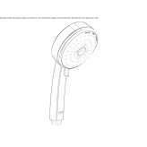 3-jet hand shower with anti-limescale system Cluses