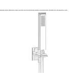 Metal wall-mounted shower head with an anti-limescale system Petina