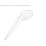 Hand shower with 1 jet, chrome-plated, brass Tidworth