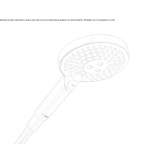 Hand shower with 3 jets in chrome-plated brass Quintero