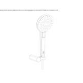 3-jet hand shower with hose Sacu
