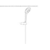 3-stream wall-mounted shower head with hose Areatza