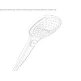 Hand shower with 3 jets in chrome-plated brass Alcobaca
