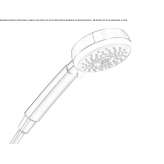 Hand shower in chrome-plated brass Leisach