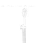Hand shower in ABS, wall-mounted, with 1 jet Feyzin