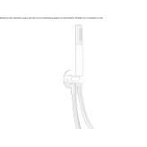 Hand shower in ABS, wall-mounted, with 1 jet Crixas