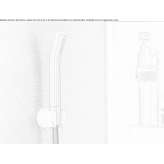 Stainless steel shower head with hose and holder Orroli