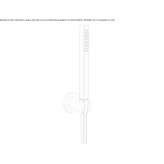 Stainless steel wall shower with 1 jet and hose Wendtorf