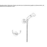 Wall-mounted shower head with handle Okemos