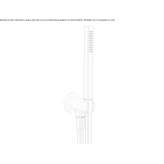 Wall shower with 1 jet, made of stainless steel Wendtorf