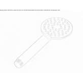 Brass shower head with 1 jet Melres