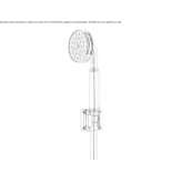 Wall shower with hose and holder Zemmer
