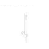 Wall-mounted shower head in chrome-plated brass with shower hose Wickham