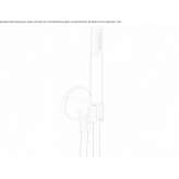 Brass wall-mounted shower head with hose Melres