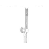 Wall-mounted shower head with handle Corfu