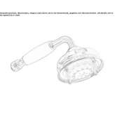 Shower hand with 5 resin jets Pankow