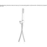 Wall-mounted shower head with handle Calcio