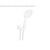 Główka prysznicowa ścienna z uchwytem Malonne