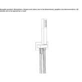 Brass wall-mounted shower with 1 jet Turlock