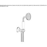 Brass wall-mounted shower with 1 jet Pankow