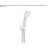Hand shower with 3 ABS jets, wall mounted Mareuil