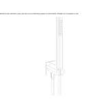 Brass wall-mounted shower head with handle Rusko