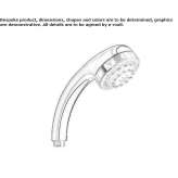 ABS hand shower with 5 jets Campelos