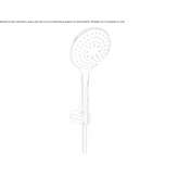 Brass wall-mounted shower head with handle Hurezani