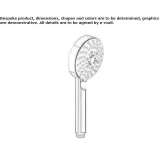 ABS hand shower with 5 jets Hennepin