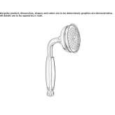 Brass shower head with 1 jet Pankow