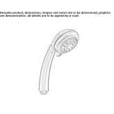 ABS hand shower with 5 jets Campelos