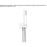 Hand shower in ABS, wall-mounted, with 1 jet Turlock