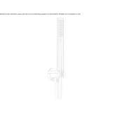 Brass wall-mounted shower head with handle Corfu