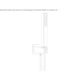Brass wall-mounted shower head with plate and holder Dagyolu