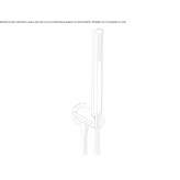 Brass wall-mounted shower head with handle Bayside