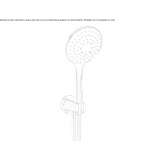 Brass wall-mounted shower head with handle Hurezani