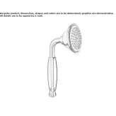 Brass shower head with 1 jet Veroia
