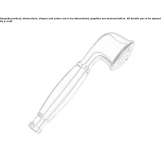 Brass shower head with 1 jet Veroia