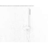 Stainless steel wall shower with hose Aspe