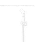 Chrome-plated brass shower head with hose and holder Kasel