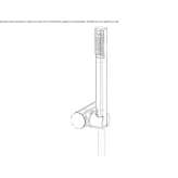 Wall shower in chrome-plated brass Elshout