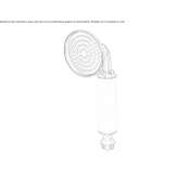 Brass hand shower with 1 jet and hose Portets