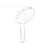 Hand shower in chrome-plated brass Hyzne