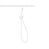 Wall-mounted shower head with hose Gonzaga