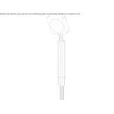 Chrome-plated brass shower head with hose Moulins