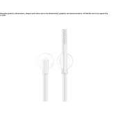 Stainless steel wall-mounted shower with shower holder Sarzeau
