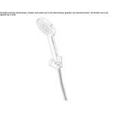 Shower hand with shower holder for bathtub Kohler