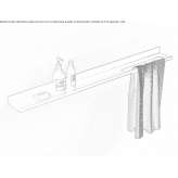 Bathroom wall shelf made of stainless steel Yarnton